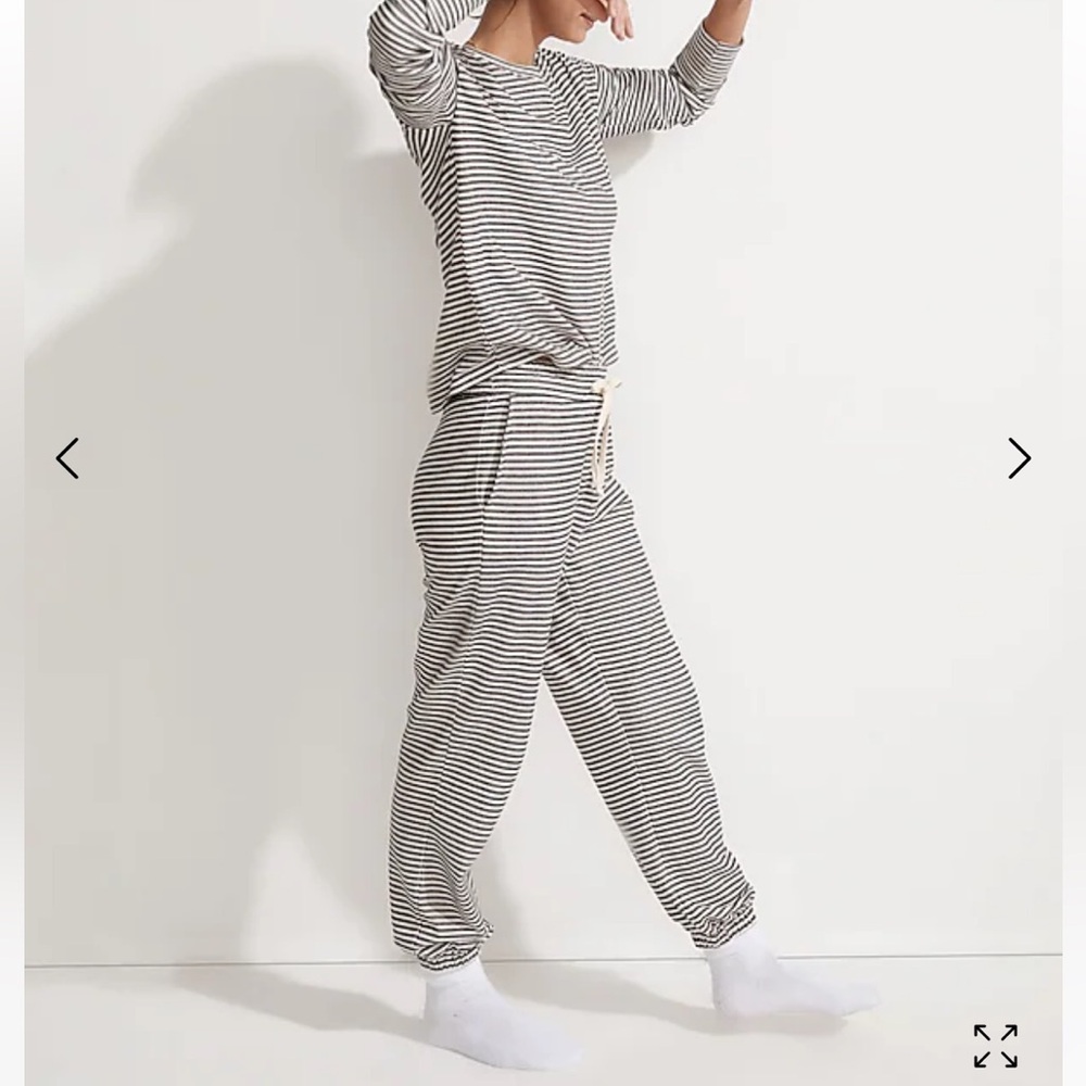 Madewell Striped Saunter Lounge set, size large